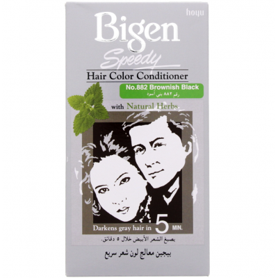 Bigen Speedy Hair Color Conditioner no. 881 Brownish Black With Natural Herbs